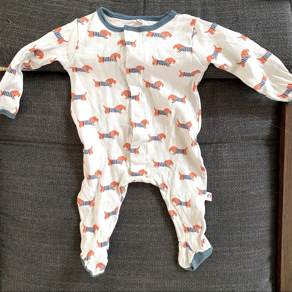 E=mc 🧲 Weiner Dog Footie - MAGNETIC CLOSE!